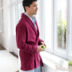 Pyjama En Kamerjas<Blancheporte Korte kamerjas in fleecetricot bordeaux