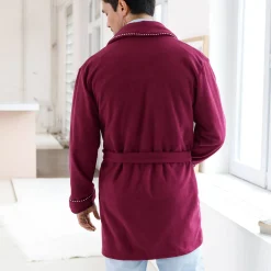 Pyjama En Kamerjas<Blancheporte Korte kamerjas in fleecetricot bordeaux