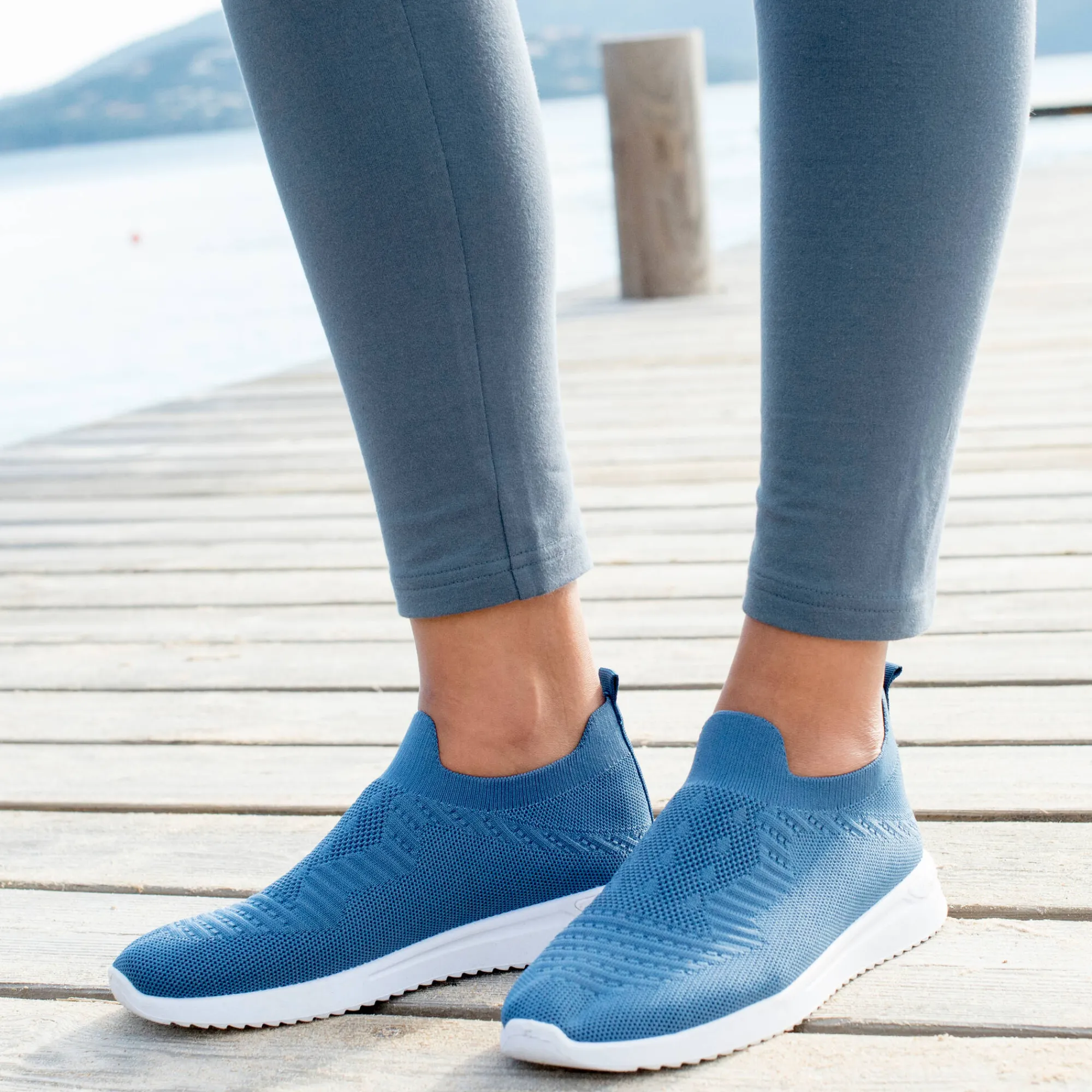 Legging<Blancheporte Koudewerende legging met hoge taille blauwgrijs