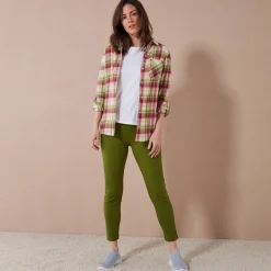 Legging<Blancheporte Koudewerende legging met hoge taille olijfgroen