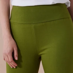 Legging<Blancheporte Koudewerende legging met hoge taille olijfgroen