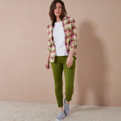 Legging<Blancheporte Koudewerende legging met hoge taille olijfgroen