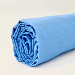Hoeslaken<Blancheporte Krimpvrij hoeslaken in effen katoen blauw