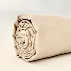 Hoeslaken<Blancheporte Krimpvrij hoeslaken in effen katoen beige