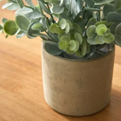 Decoratieartikel<Blancheporte Kunstplant en cementpot grijs