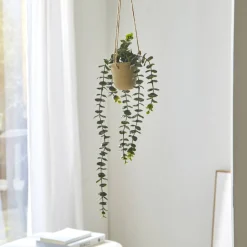Decoratieartikel<Blancheporte Kunstplant en hangpot naturel