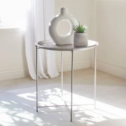 Decoratieartikel<Blancheporte Kunstplant en pot in cement grijs