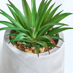Decoratieartikel<Blancheporte Kunstplant en pot in cement grijs
