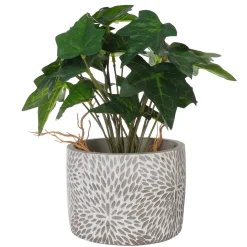 Decoratieartikel<Blancheporte Kunstplant in cementpot grijs