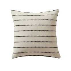 Kussen<Blancheporte Kussen in artisanaal weefsel naturel / zwart