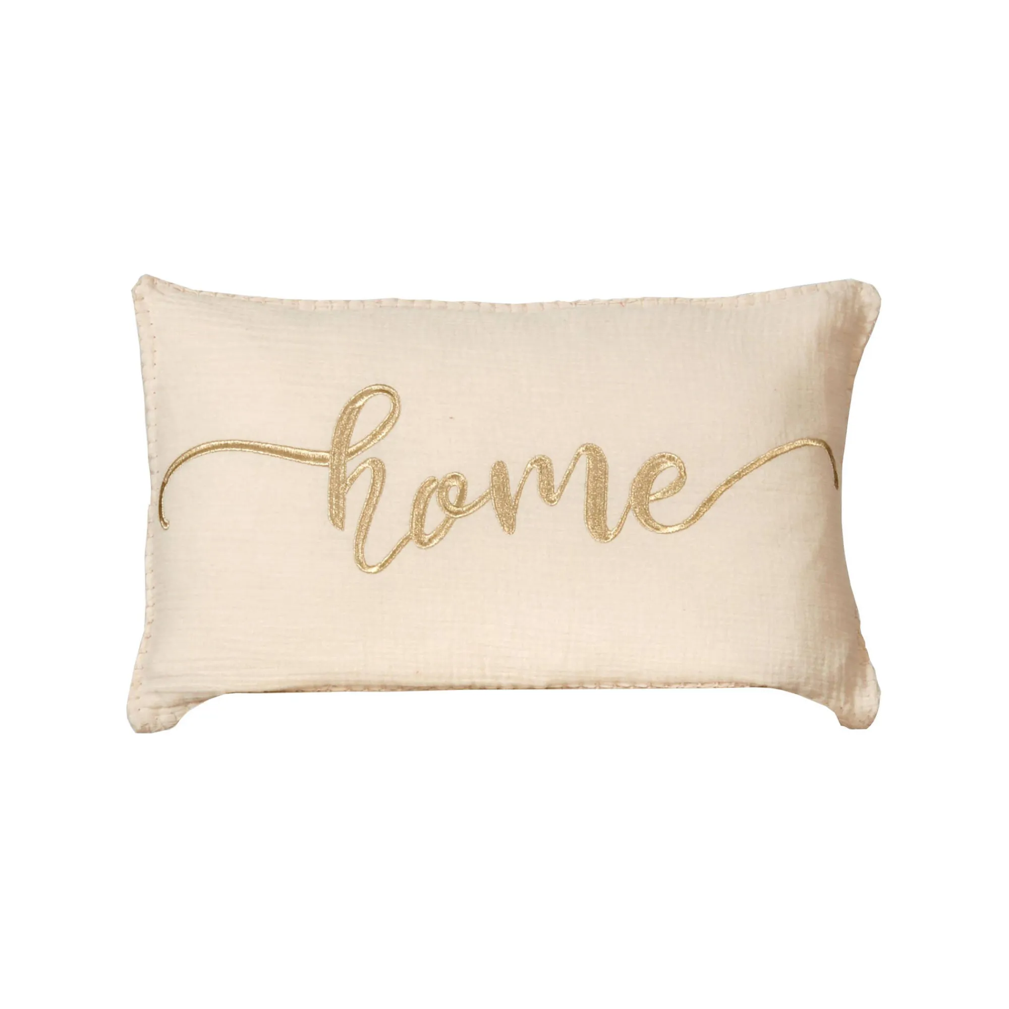Feestdecoratie|Kussen<Blancheporte Kussen in tetrastof met borduursel beige