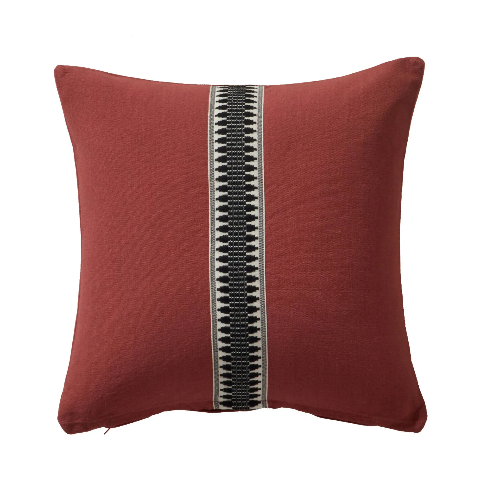 Kussen<Blancheporte Kussen met fantasiegalon terracotta