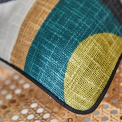 Kussen<Blancheporte Kussen met geometrische print zwart / terracotta