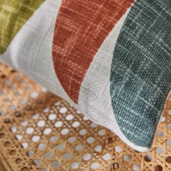 Kussen<Blancheporte Kussen met geometrische print ecru / groen
