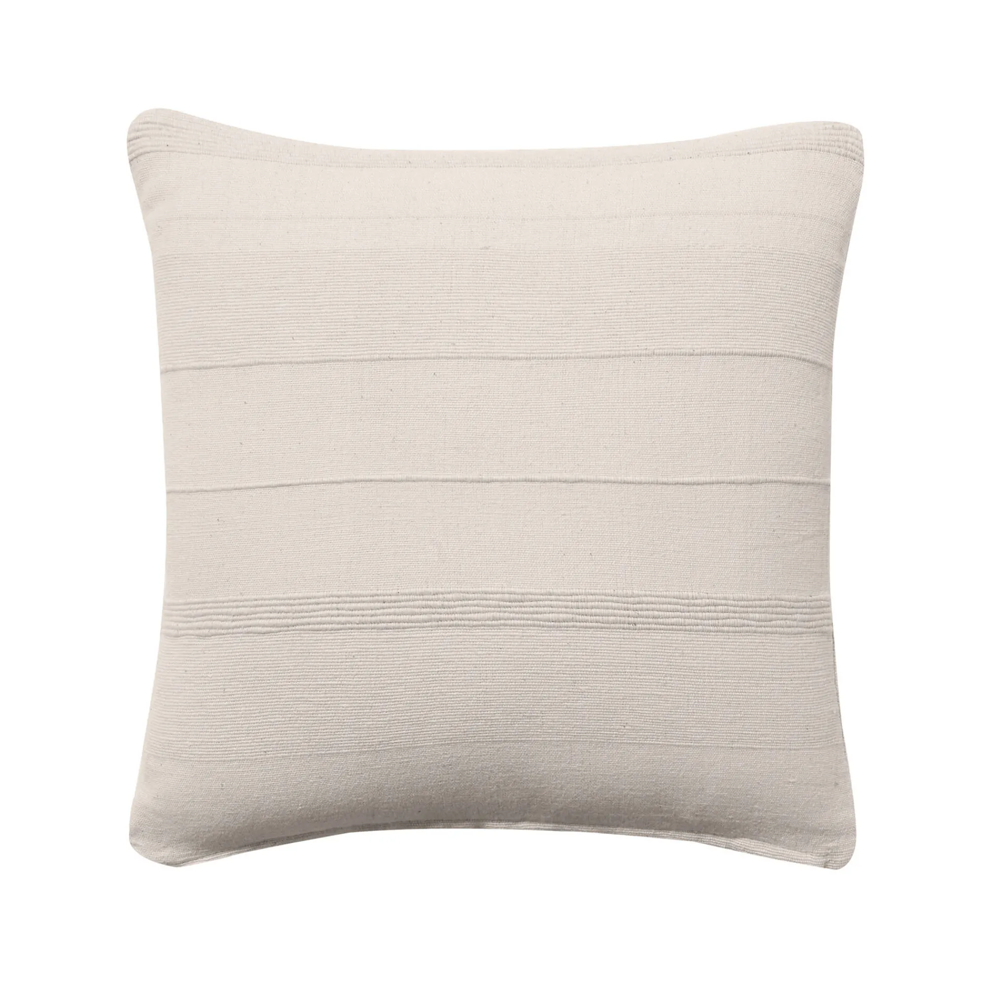 Kussenhoes<Blancheporte Kussenhoes in effen katoen met artisanaal weefsel - set van 2 ecru