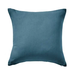 Kussenhoes<Colombine Kussenhoes in effen zeildoekstof - set van 2 blauw