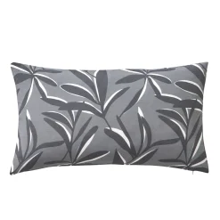 Kussenhoes<Blancheporte Kussenhoes met bladerenprint grijs