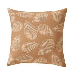 Kussenhoes<Blancheporte Kussenhoes met kleine bladerenprint - set van 2 oker