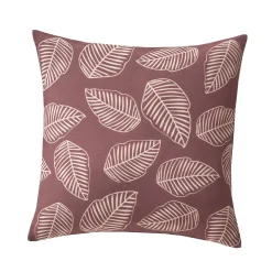 Kussenhoes<Blancheporte Kussenhoes met kleine bladerenprint - set van 2 wijnrood