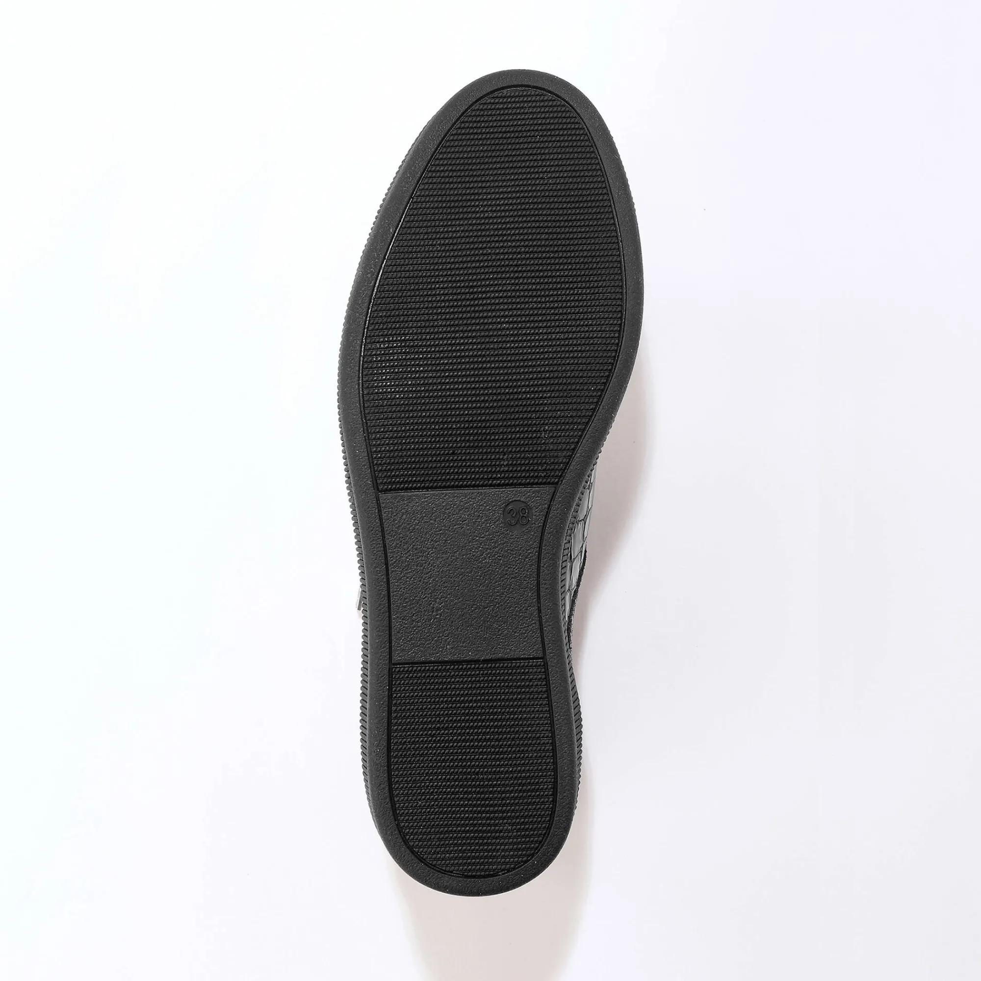Feestelijke Schoenen|Baskets En Sneakers<Blancheporte Lage sneakers in soepel leer met kroko-effect en rits zwart