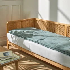 Vloerkussen<Blancheporte Lang, effen zitkussen voor zitbank eucalyptus