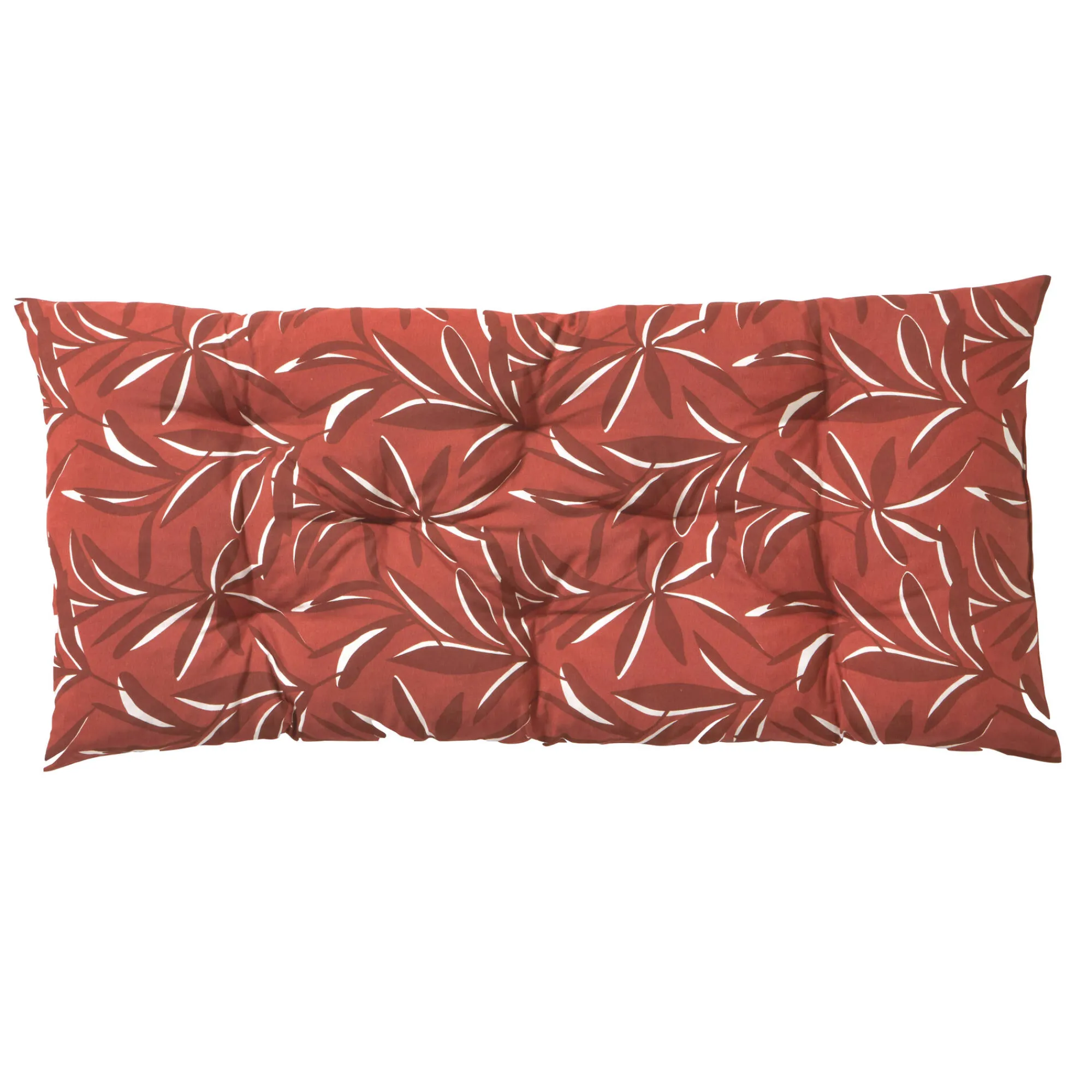 Vloerkussen<Blancheporte Lang vloerkussen met bladerenprint terracotta
