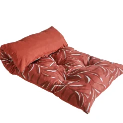 Vloerkussen<Blancheporte Lang vloerkussen met bladerenprint terracotta