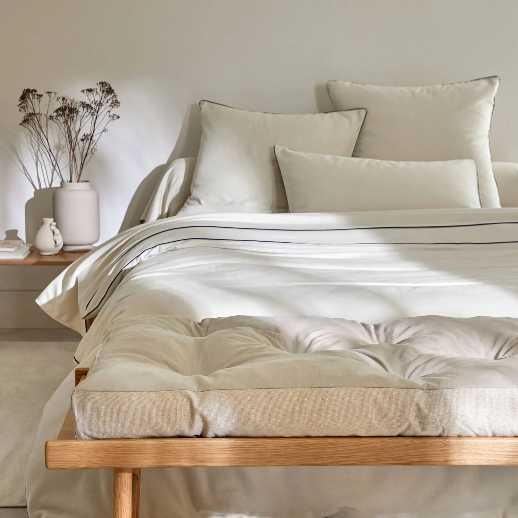 Vloerkussen<Blancheporte Lang vloerkussen, 'Timeless' collectie beige