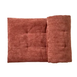 Vloerkussen<Blancheporte Lang zitbankkussen, chenilleweefsel blushroze