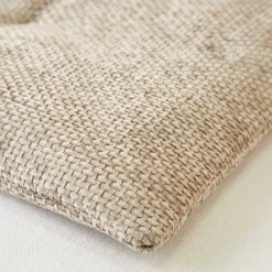 Vloerkussen<Blancheporte Lang zitbankkussen, chenilleweefsel zandkleur