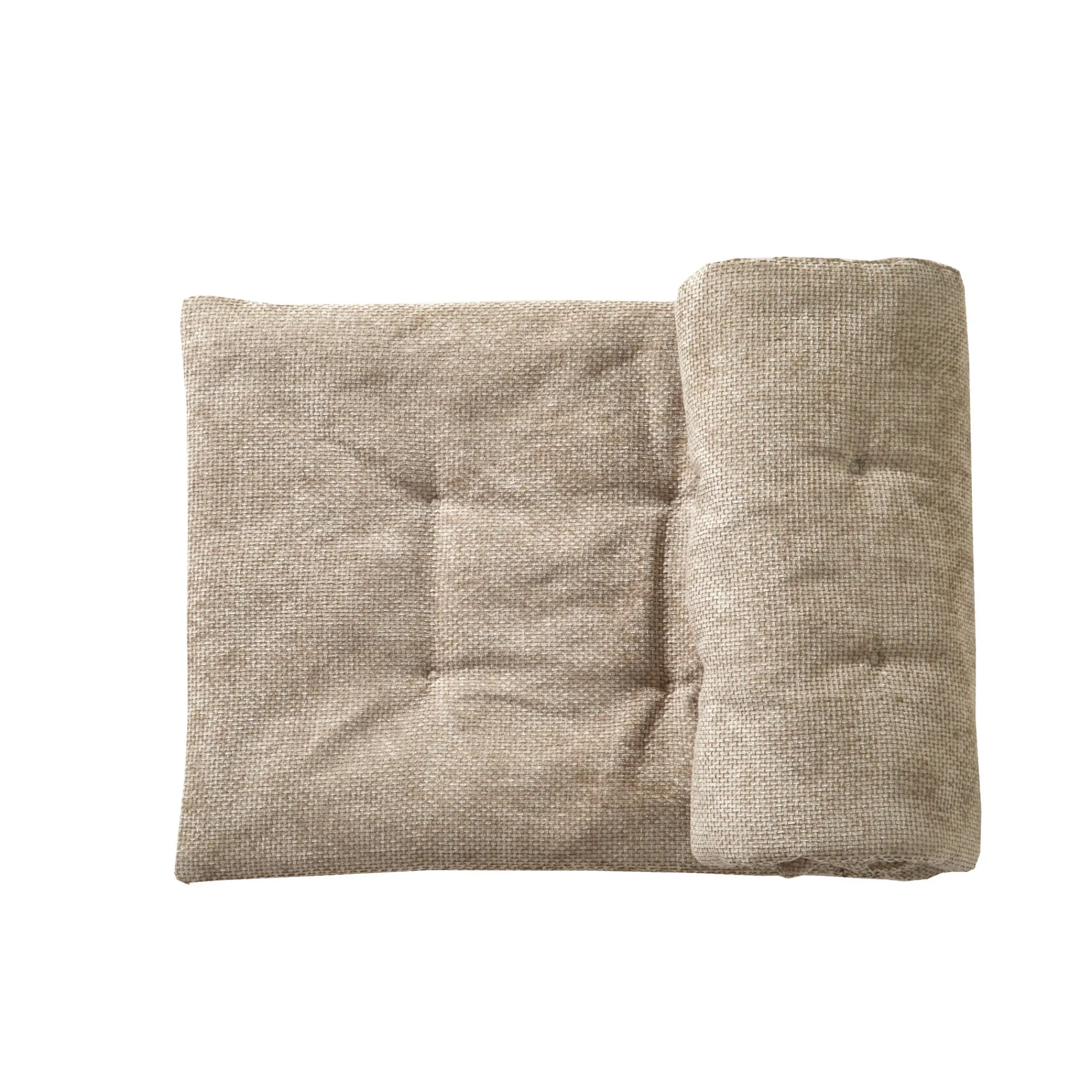 Vloerkussen<Blancheporte Lang zitbankkussen, chenilleweefsel zandkleur