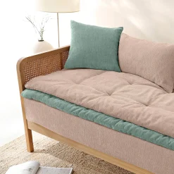 Vloerkussen<Blancheporte Lang zitbankkussen in chenille taupe