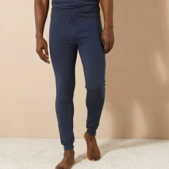 Ondergoed<Thermoperle Lange legging in molton - set van 2 marine
