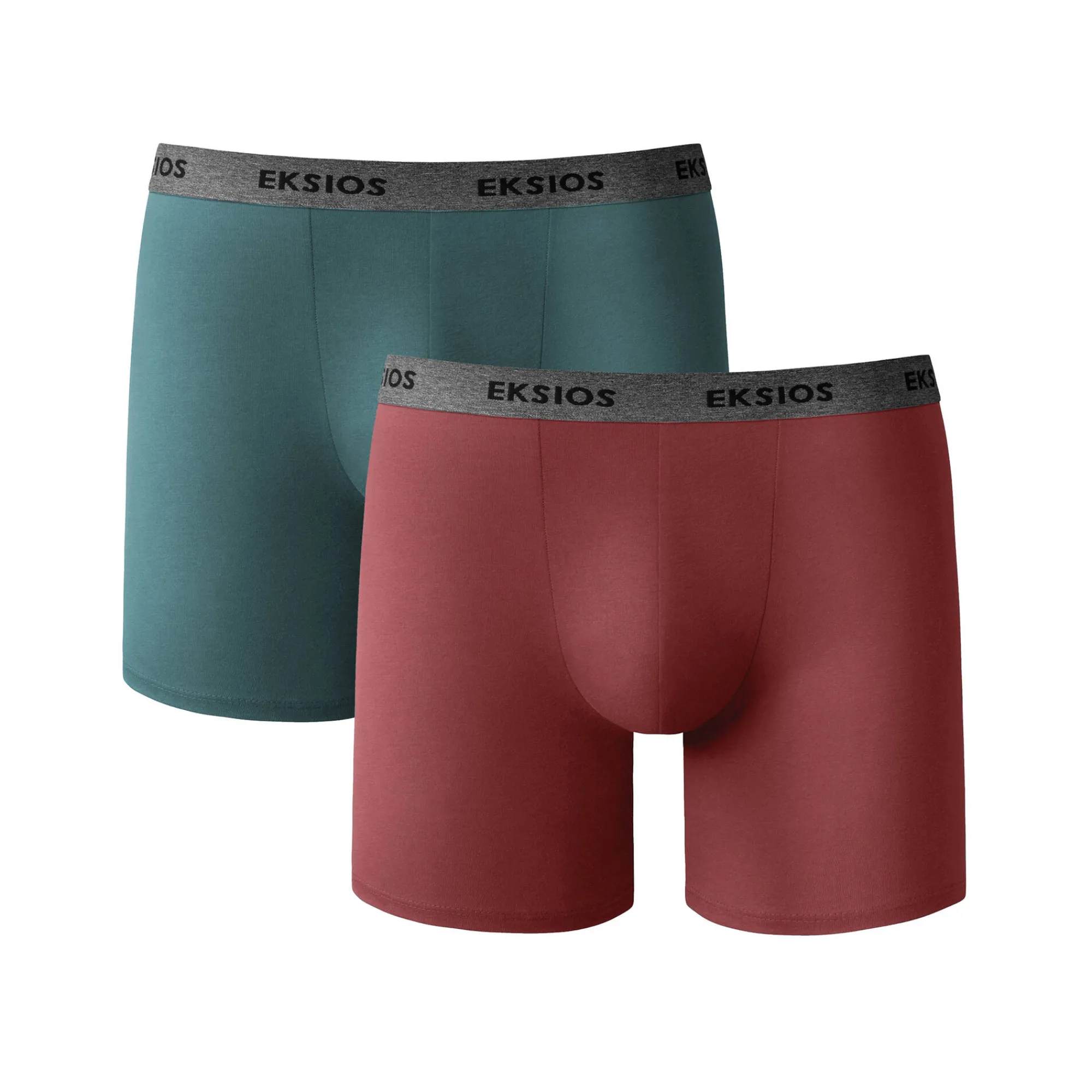 Ondergoed<Blancheporte Lange shorty in shortmodel - set van 2 eendenblauw + bordeaux