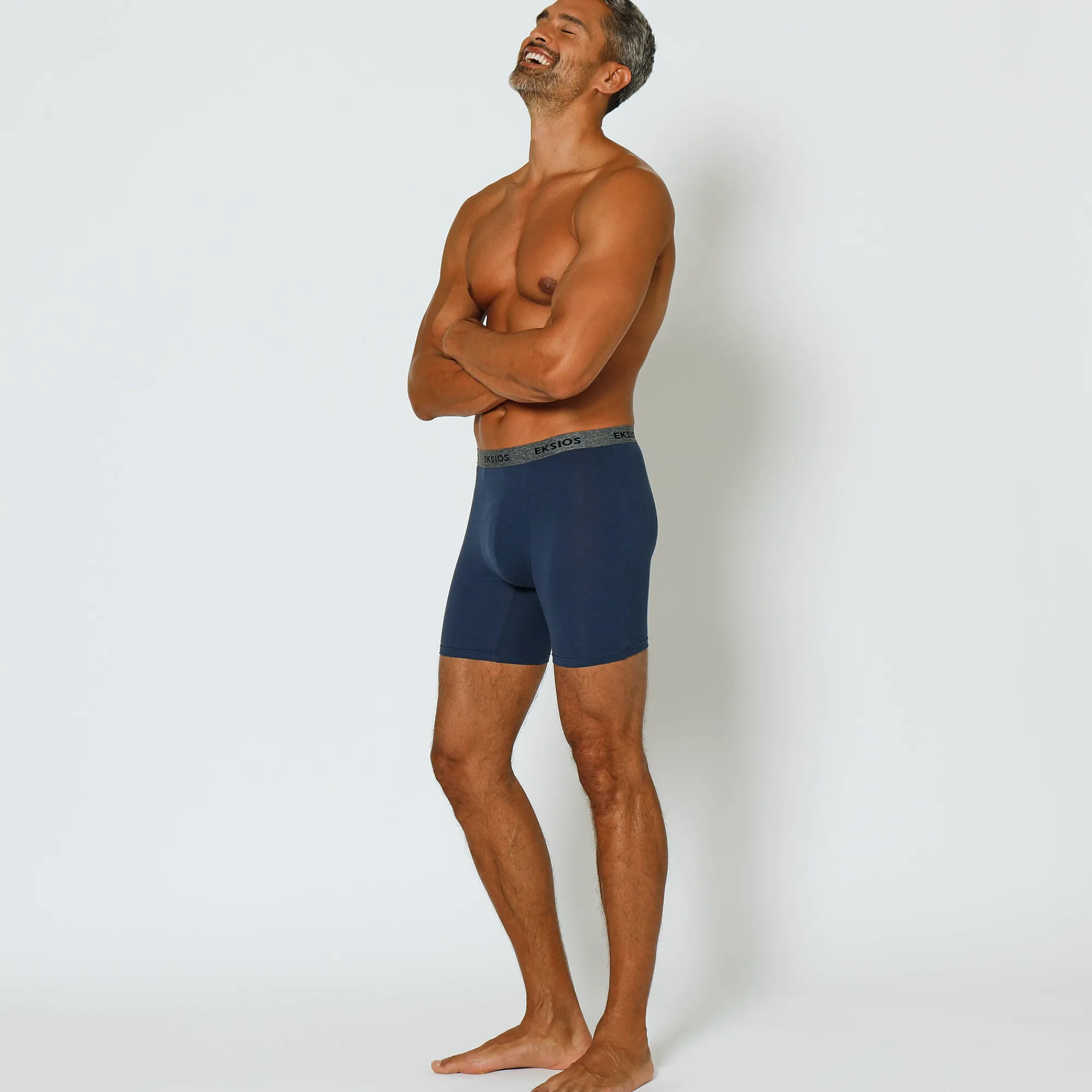 Ondergoed<Blancheporte Lange shorty in shortmodel - set van 2 zwart + grijsblauw
