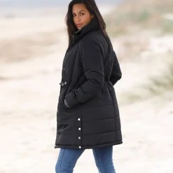 Parka En Donsjas<Blancheporte Lange waterafstotende en gematelasseerde jas zwart