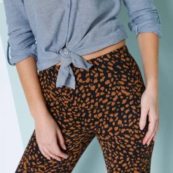 Legging<Blancheporte Legging bootcut taille élastiquée, imprimé peau de bête zwart / karamel