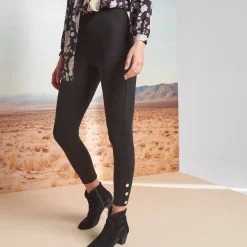 Legging<Blancheporte Legging, boutons fantaisie zwart