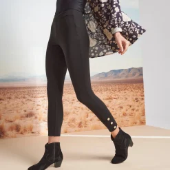 Legging<Blancheporte Legging, boutons fantaisie zwart