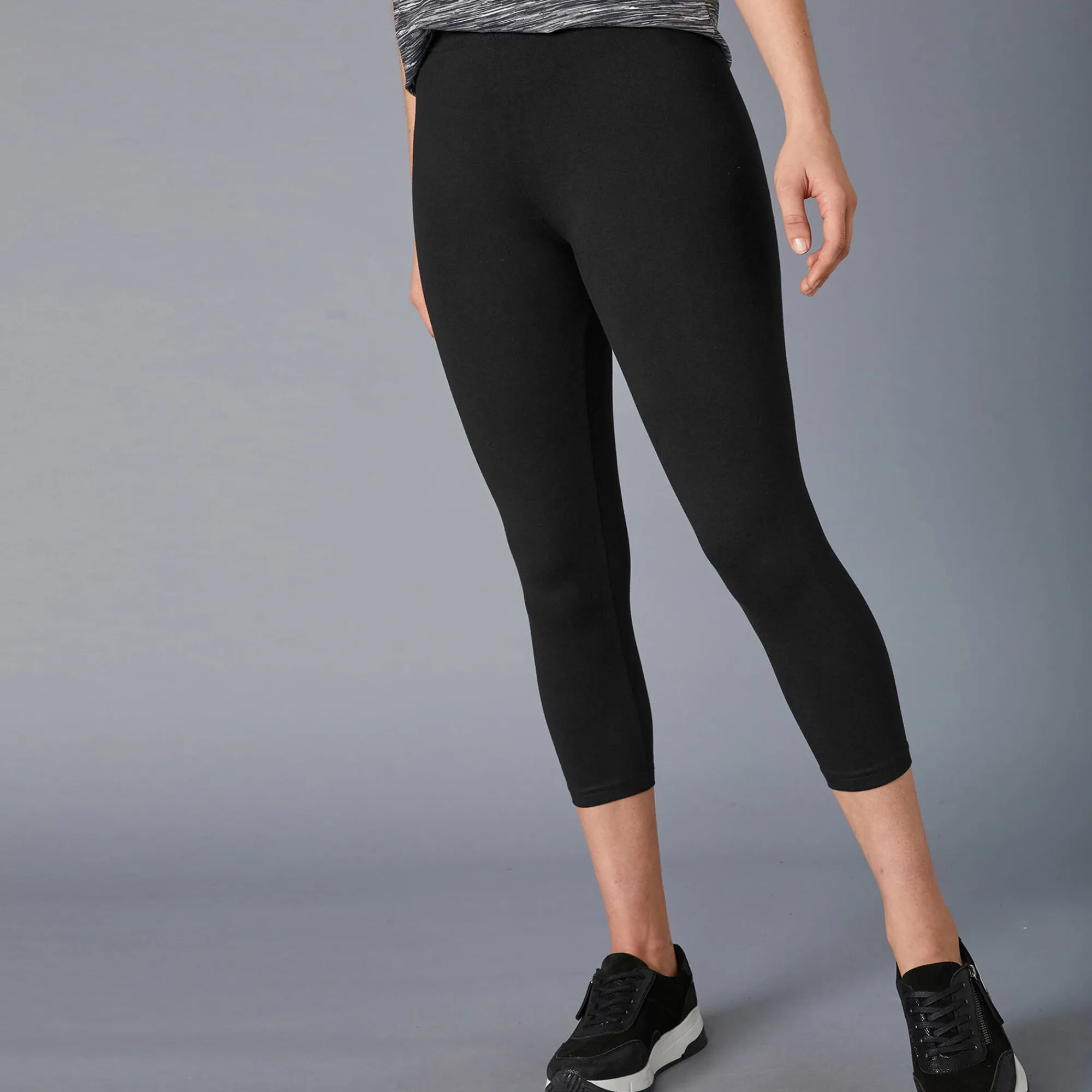 Legging|Broek<Blancheporte 3/4-legging in biokatoen zwart