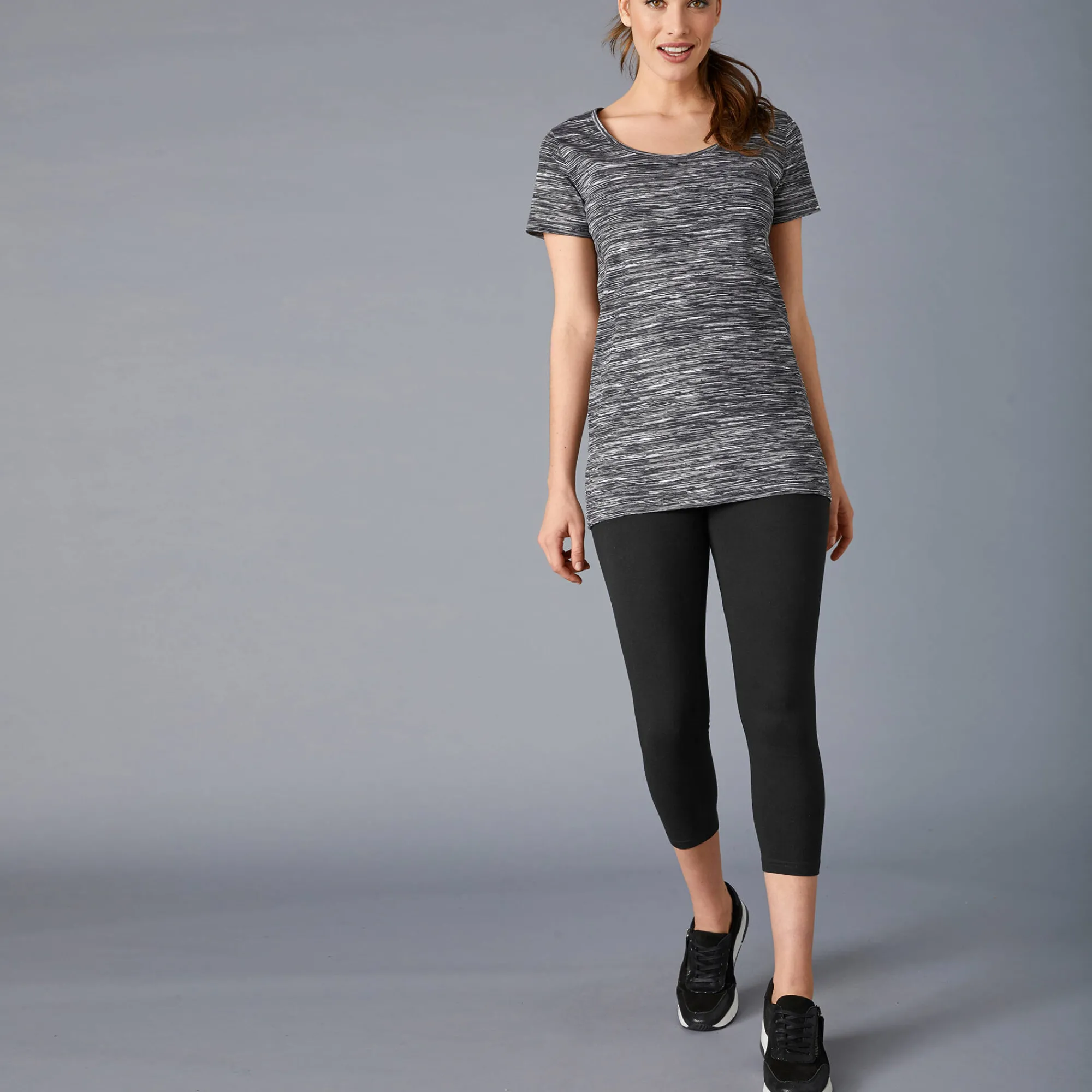 Legging|Broek<Blancheporte 3/4-legging in biokatoen zwart