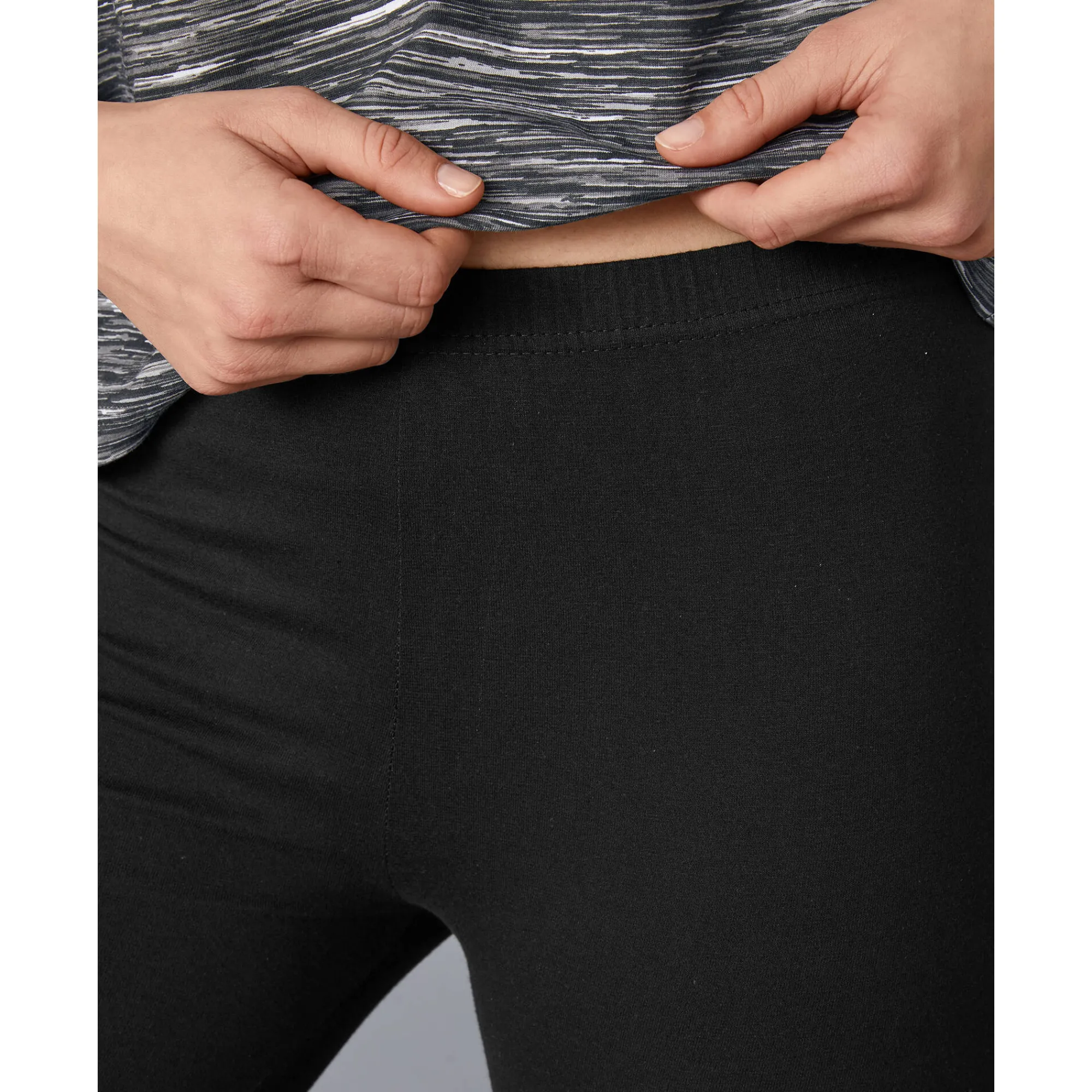 Legging|Broek<Blancheporte 3/4-legging in biokatoen zwart