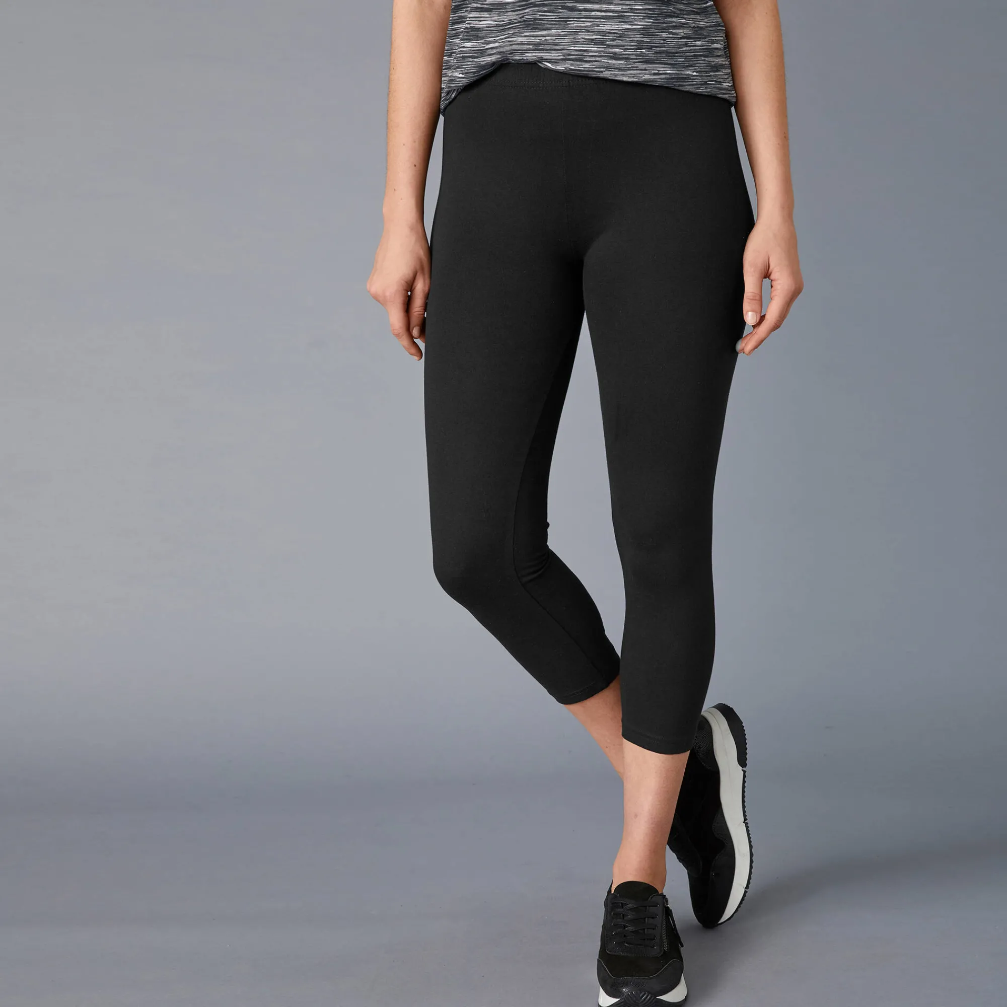 Legging|Broek<Blancheporte 3/4-legging in biokatoen zwart