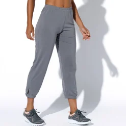 Broek<Blancheporte 7/8-legging in biokatoen grijs