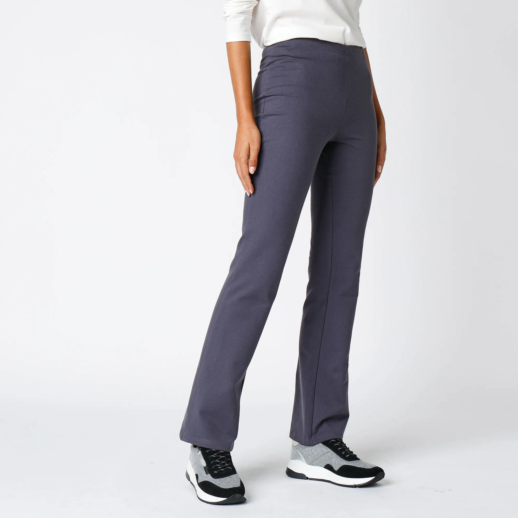 Legging<Blancheporte Legging in warm molton, trompetmodel antraciet