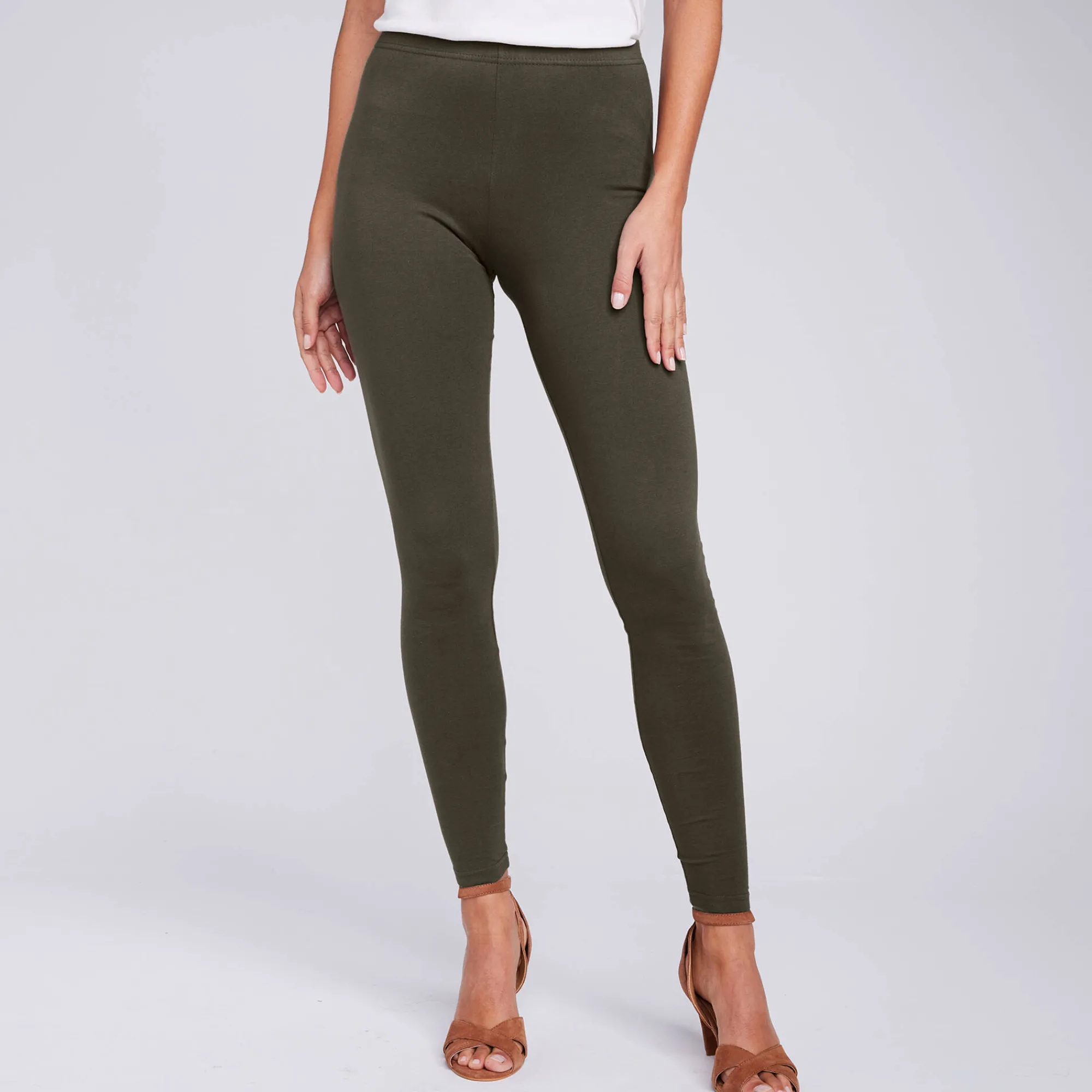 Legging<Blancheporte Legging met elastische taille donkerkaki