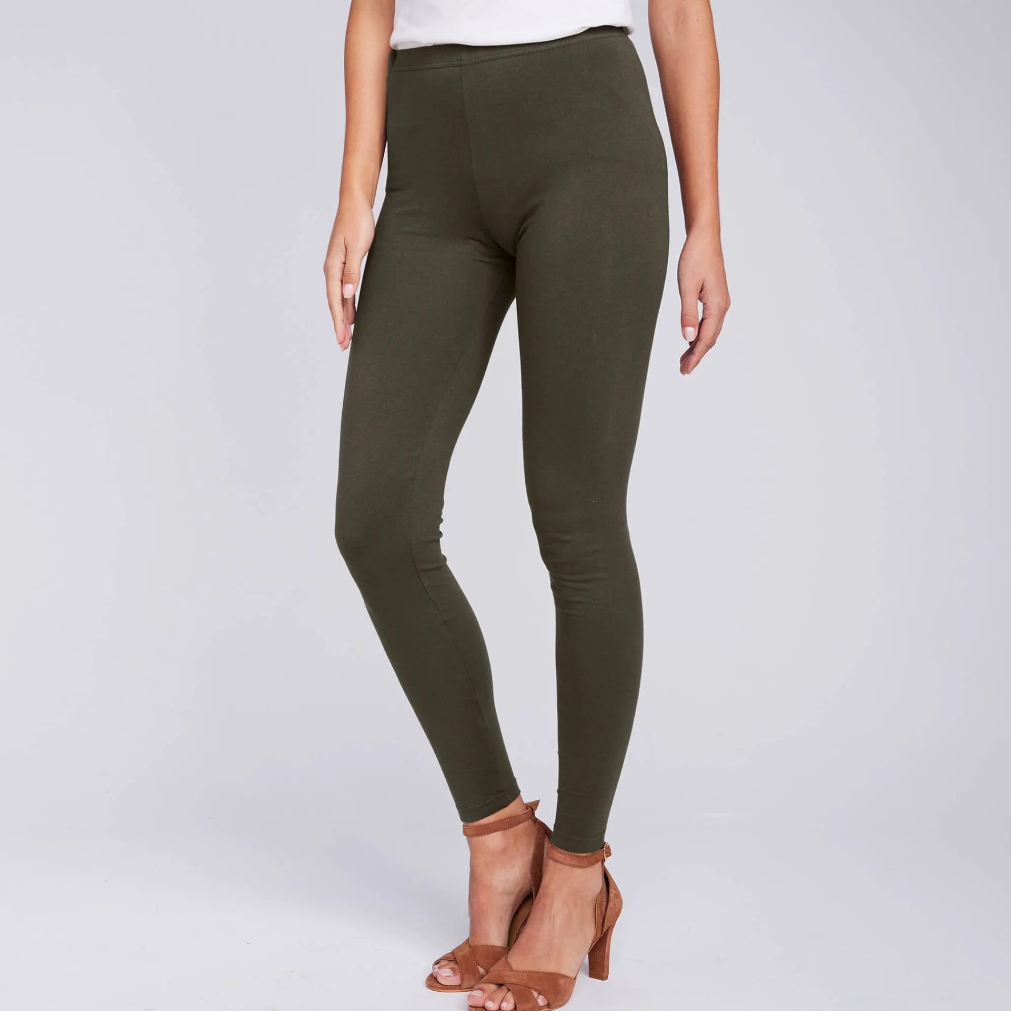Legging<Blancheporte Legging met elastische taille donkerkaki