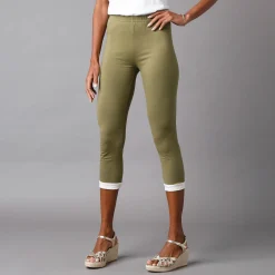 Legging<Blancheporte 3/4-legging met elastische taille bronskleur / ivoorkleur