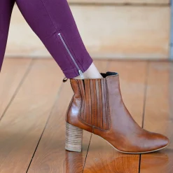 Legging<Blancheporte Legging met elastische taille en ritsjes onderaan donkerpruim