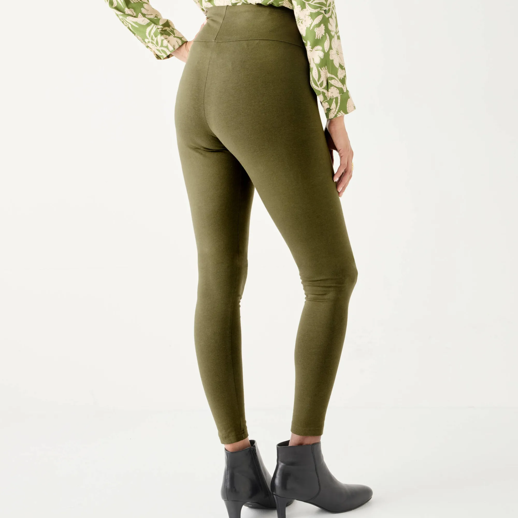 Legging<Blancheporte Legging met hoge taille, platte buik kaki